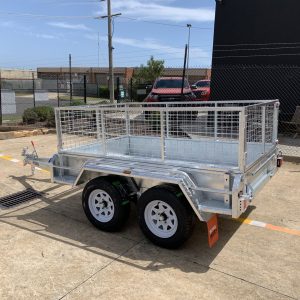 8x5 Dual Axle Galvanised Heavy Duty Cage Trailer